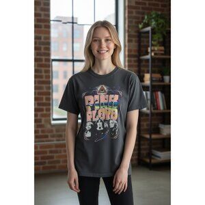 Pink Floyd Women's T-Shirt Small Black Throwback Dark Side Of The Moon 1987 Tee